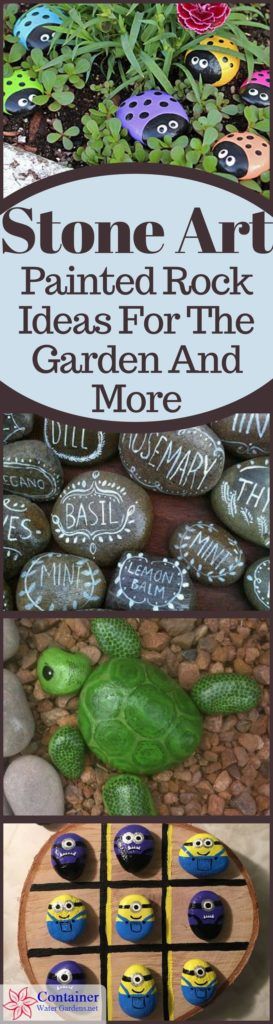 Painted Rock Ideas For The Garden - Container Water Gardens